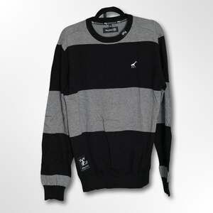 LRG Men's Black/Gray Crewneck Sweater - Size Large
